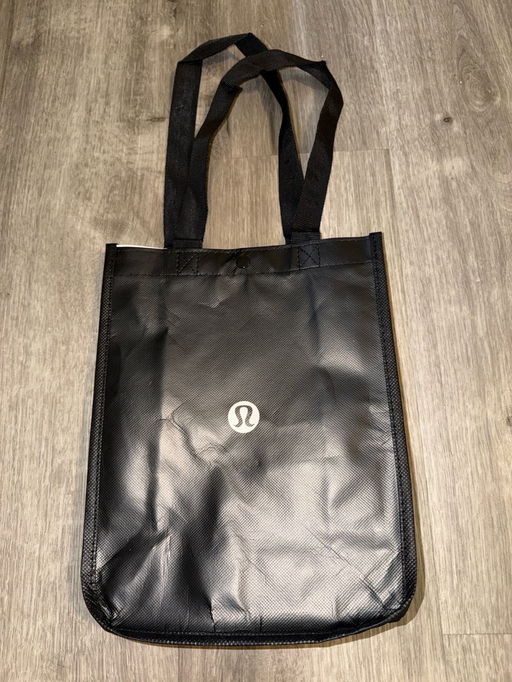 lululemon athletica Black Logo reusable Tote Bag